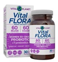 Vital Planet - Vital Flora Women Meer dan 55 Dagelijkse Probiotica, 60 miljard CFU, Diverse Strains, Biologische Prebiotica, Vaginale en Immune Ondersteuning, Digestieve Gezondheid Probiotica voor Vrouwen 30 Capsules
