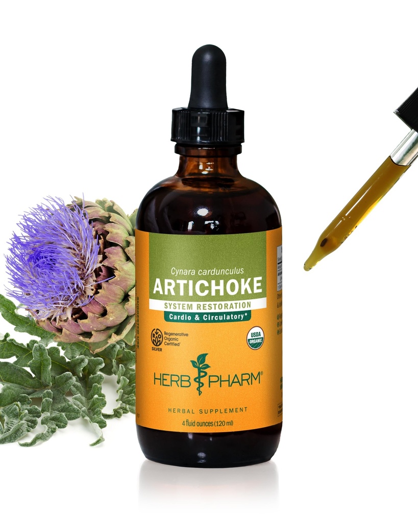 Herb Pharm Certified Organic Artichoke Liquid Extract voor Cardiovasculaire en Circulatoire Ondersteuning - 4 Ounce