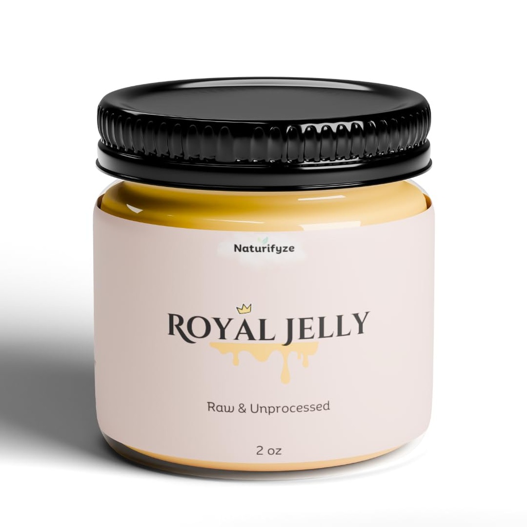 100% Pure Royal Jelly - Rauw & onbewerkt, verpakt met vitamines en aminozuren, natuurlijke huidverzorging (2oz)
