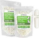 XPRS Nutra Vegan Maat 00 Gescheiden capsules - 1000 Tel Premium Lege Capsules gescheiden in zakken - 00 Pillen Leeg voor DIY supplement vullen (White)