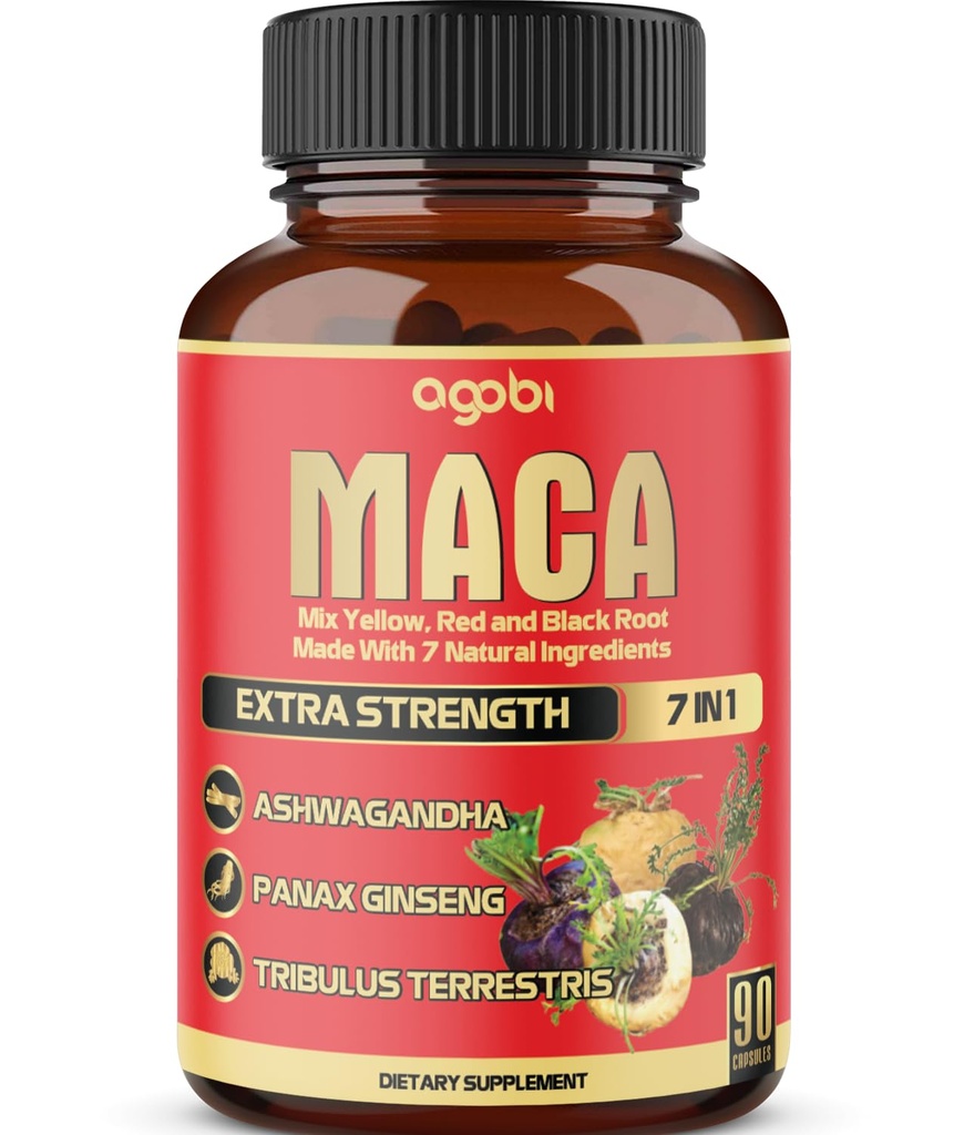 Maca Root Capsules - Ondersteunt natuurlijke gezondheid - Energie - Prestaties & Mood Supplement - Enhanced Blood Flow 3-maand levering