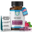 Biologische Beetwortelpoedercapsules Ondersteuning Energie, uithoudingsvermogen en uithoudingsvermogen, Boost Nitric Oxide, Ondersteuning Hartgezondheid en Circulatie Niet-GMO 60 plantaardige Capsules, USA Made & GMP gecertificeerd