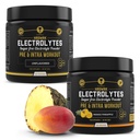 HRDWRK - 100 porties Keto Electrolytes Poeder Hydration Sugar Free - Electrolyte Powder to Boost Endurance & Reduce Fatigue with Electrolytes Supplement - Unflavored & Mango Ananas Set