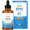 NutraChamps Liquid Zink druppels voor kinderen, Ionische Zink druppels verbeterd met vitamine C voor kinderen, Sugar-Free 4 oz, Vegan & Non-GMO, Tangerine, 60 porties, 2 maanden levering