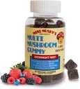 Mini Mushy's Organic Goodnight Rest Gummies, Ashwagandha, Reishi, Lions Mane, Paddenstoelen, Melatonine Kids Leeftijd 2+ Natuurlijke kleur, Allergie Vriendelijk, Lage Suiker Smaak Berry - 30 Tellen