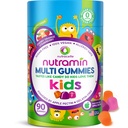 Nutracele NUTRAMIN Sugar-Free, Allergen-Free 100% Vegan Gummy Multivitamines voor kinderen - Geweldig proeven Natuurlijke Gummies Uw kinderen zullen liefde - 90 Telling Bottle