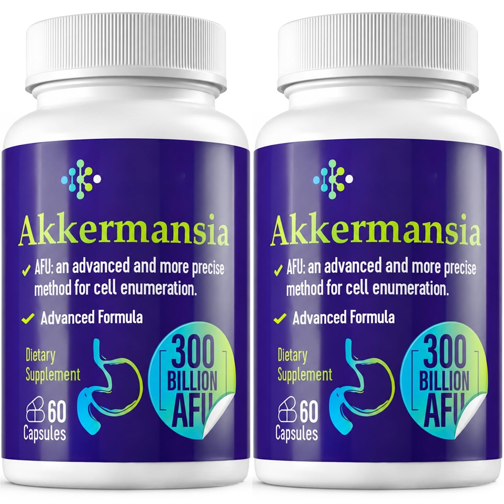 300 Biljoen AFU Akkermansia Probiotic for Women & Men, Akkermansia Muciniphila for More GLP-1 Production, Digestief, Gut & Immune, Gut Digestieve Lijnfunctie, 120 Tel.