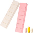 sanderala 2Pack Weekly pil Organizer, Extra Large 7 Days pil koffers reizen dagelijkse pil Box voor visolie, Calcium tabletten supplementen en andere vitamine pil