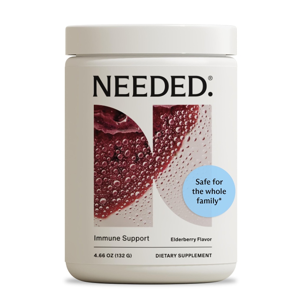 Behoefte. Immuunsteun Immuniteitspoeder - voor het hele gezin - Zwangerschap Veilig Immuniteitssupplement - Zink met Vlierbes - Makkelijk te nemen