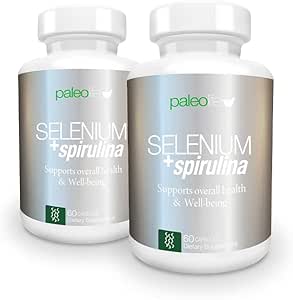 Boost Concentratie, Geheugen en Energie met Premium Selenium + Spirulina - Premium Antioxidant Supplement voor Hersenfunctie - 120 dagen Levering (120 capsules) - (2-pack)
