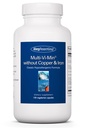 Allergie Onderzoeksgroep Multi-Vi-Min zonder koper en ijzer - Multivitamine voor mannen & vrouwen, minerale complex, actieve voedingsstoffen, met jodium - 150 Tel.