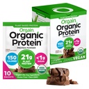 Orgain Organic Vegan Protein Powder, Romige Chocolade Fudge - 21g Plant Protein, 6g Prebiotic Fiber, Low Carb, No Lactose Ingredients, No Added Sugar, Non-GMO, For Shakes & Smoothies, 10 Travel Packs