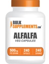 BulkSupplements.com Alfalfa Extract Capsules - Alfalfa Supplement, Green Superfood Supplement, Alfalfa Capsules - Glutenvrij, 1 capsule per portie, 240 Veg Capsules (verpakking van 1)