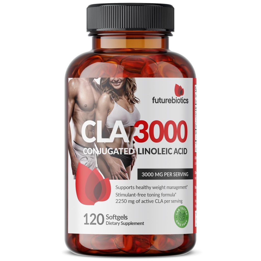 Futurebiotics CLA 3000 Extra High Potency - Niet-Stimulerend Geconjugeerd Linolzuur, Niet GGO, 120 Softgels
