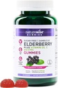 NatureWise Sambucus Elderberry Gummies - Sugar-Free - Daily Immune Support Supplement for Kids and Adults*, with Vitamin C, D3, Zink - Veganist, Glutenvrij, Non-GMO - 90 Tellen[45-Day Supply]