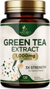 Green Tea Extract Capsules 1000 mg - Gestandaardiseerde 45% EGCG & 98% Polyfenolen - 3x sterkte Groene theepillen voor natuurlijke energie - Ondersteunt de gezondheid van het hart, kruidensupplement, Vegan, niet-GMO - 120 capsules