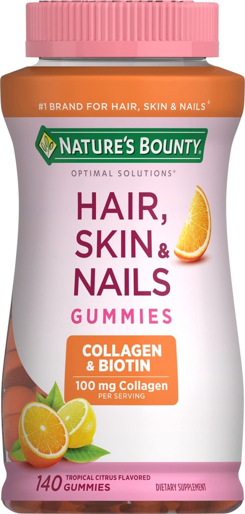 Natuurrijkdom met Biotin en Collageen, Citrus Gummies, 140 Ct