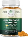 Natures Craft Cleansing Kruidenlever Detox Gummies Lever Ondersteuning Melkdistel Gummies met Artichoke Extract Kurkuma en L-Carnitine - Vegan en niet-GMO - Sweet Lemon (60 Servings)