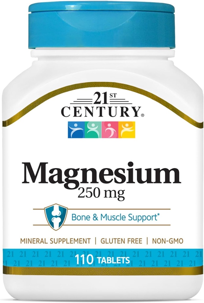 21e eeuw Magnesium 250 mg Tabletten, 110 Tellen