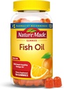 Nature Made Fish Oil Omega 3 Gummies, Omega 3 Fish Oil Supplements, Healthy Heart Support, 150 Gummies, 75 Day Supply