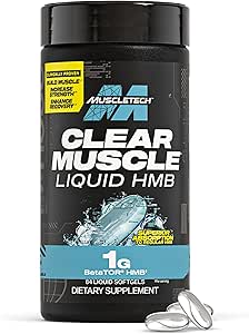 Muscletech HMB Supplementen 1000mg, Heldere Spier (84 Liquid Softgels) - Hoogste Graad HMB voor Lean Muscle & Recovery, HMB Vrije Zuur Spier Supplement, helpen verminderen Spieruitbraak, Verpakking mei Vary
