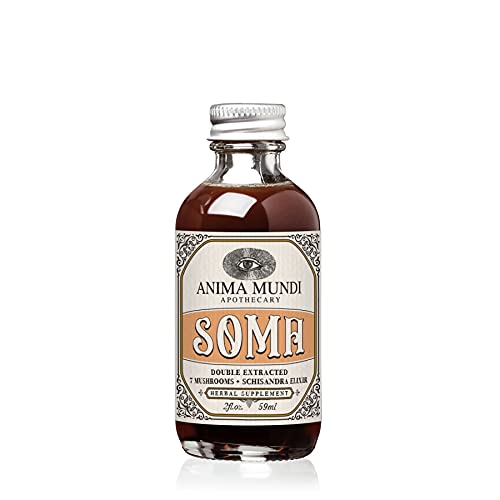 Anima Mundi Apothecary Soma 7 Paddestoel Adaptogeen Elixir - Paddestoel Liquid Extract Tinctuur met Reishi, Chaga, Lions Mane & Cordyceps - Vegan Immune Support Tinctuur (2oz)