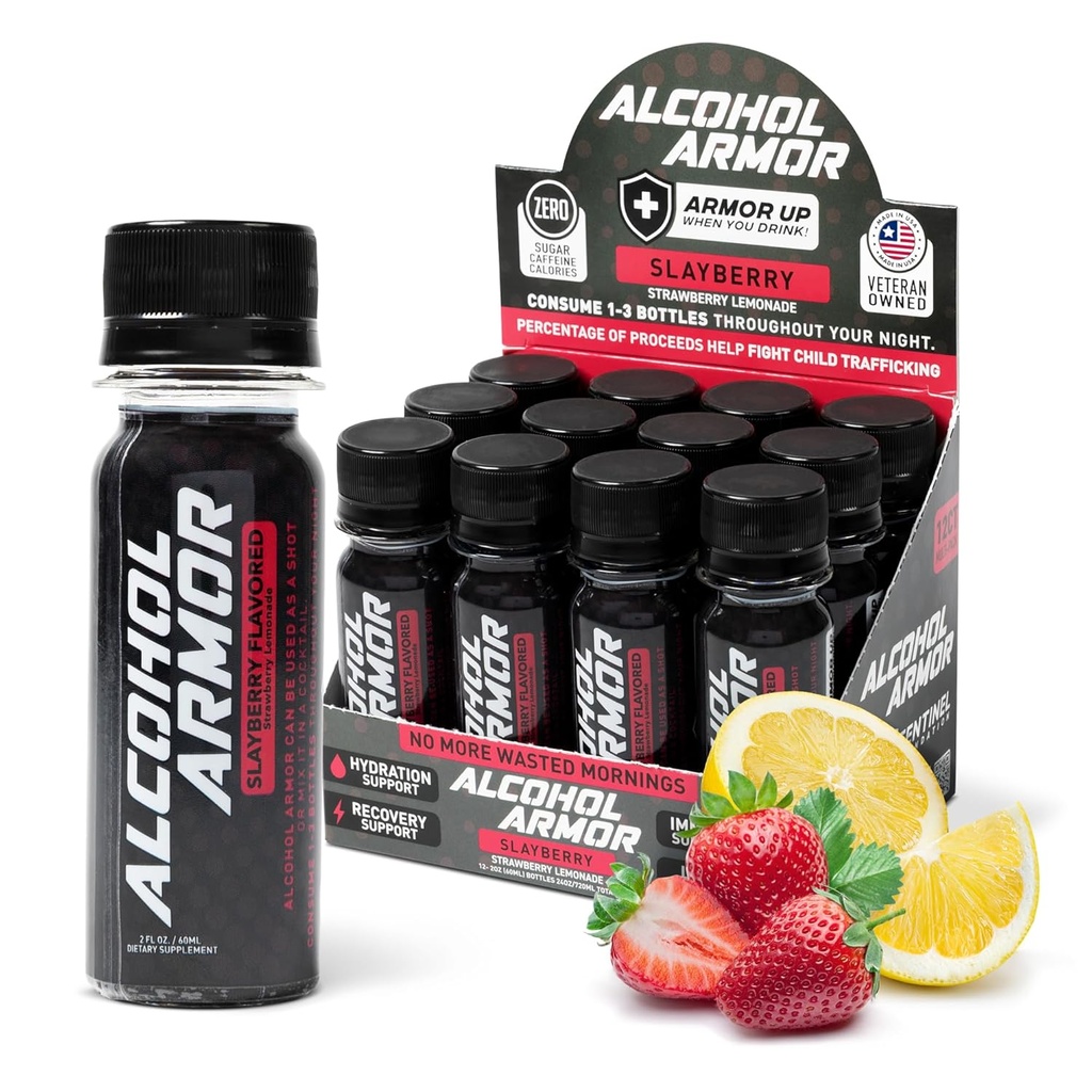 Slay Berry Elixir - Hydratatie Support, Essentiële Vitaminen en Elektrolyten, Vitamine B12, Melkdistel - 12 Pack