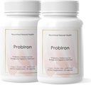 Gevoede natuurlijke gezondheid Probron - Vrouwen Probiotica + IJzer Supplement Gebost met vitamine C en koper - Vegan formule voor energie en spijsvertering Wellness - 60 capsules