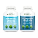 Kaliumchloride 99mg + Magnesium Glycinate 400mg - 365 + 270 tabletten - Vegetarische bundel - Made in USA