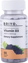 Briyo Vitamine d3 kauwtablet - 2000 IE (50 mcg per portie) - Delicious Natural Grape Flavor, 90 Tel.