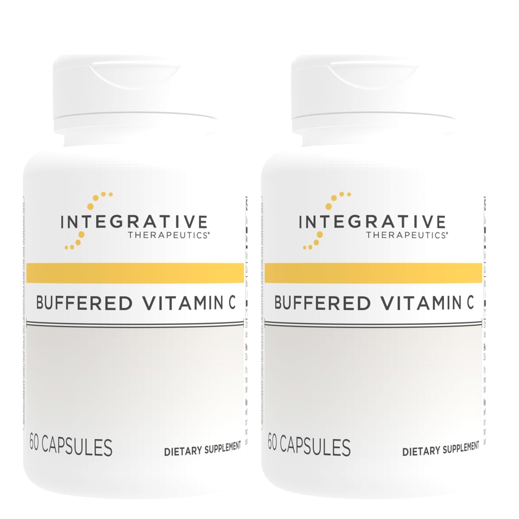 Integratieve Therapeutics Gebufferde Vitamine C - Antioxidant Ondersteuning Supplement voor gezonde huid en connectieve weefsels* - Vegan & Glutenvrije - 60 Capsules (2 verpakkingen)