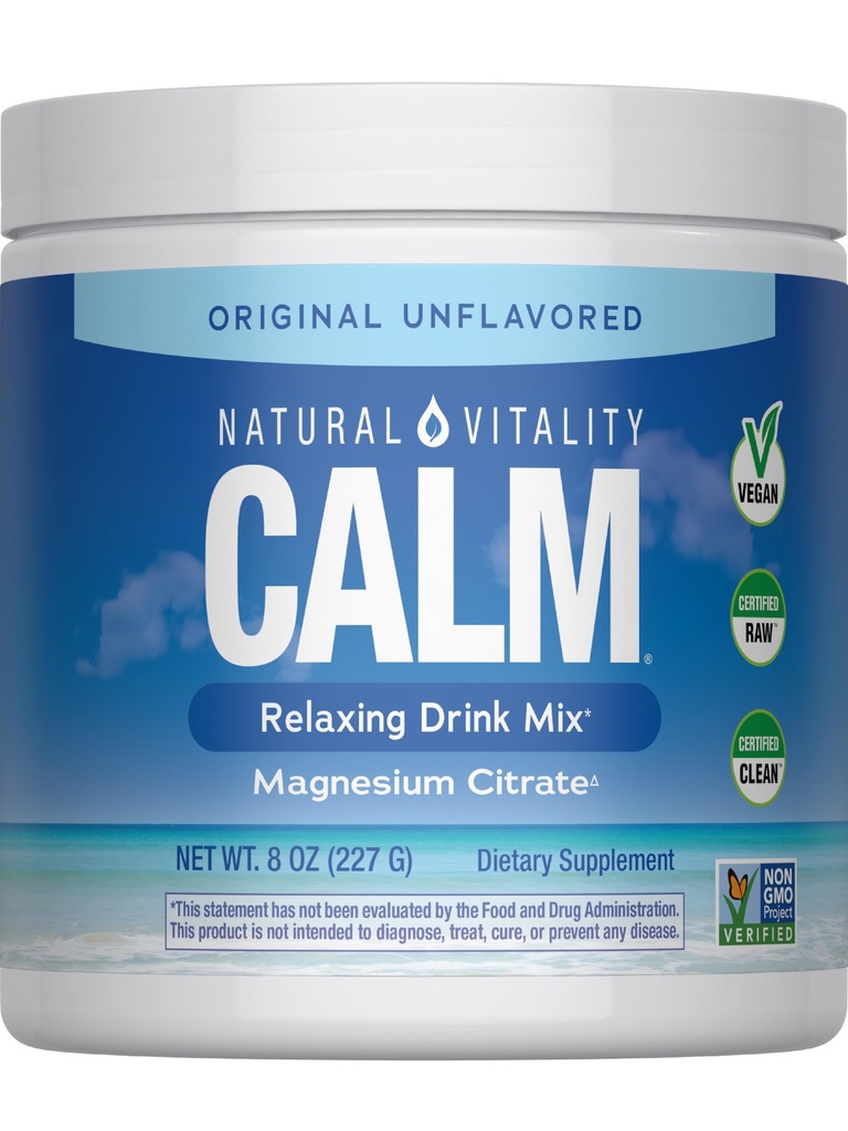 NATUURLIJKE VITALITEIT Originele Calm Magnesium Drinkmix, 8 OZ