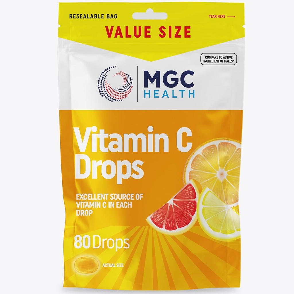 Hoest Drpos - Geassorteerde Citrus + Vitamine C smaak - 80 Tellen (Pack of 1)