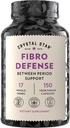 Crystal Star Fibro Defense, 150 Capsules - 17 Whole-Herb Blend - Natural Herbal Supplement Capsles for Women - Vegetarian, Non GMO