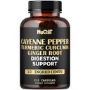 Cayenne Pepper Supplement met Kurkuma Curcumin Root, Ginger Root, Ceylon Cinnamon Bark & More - Immune System, Joint Health & Digestief Health Support - 210 Capsules