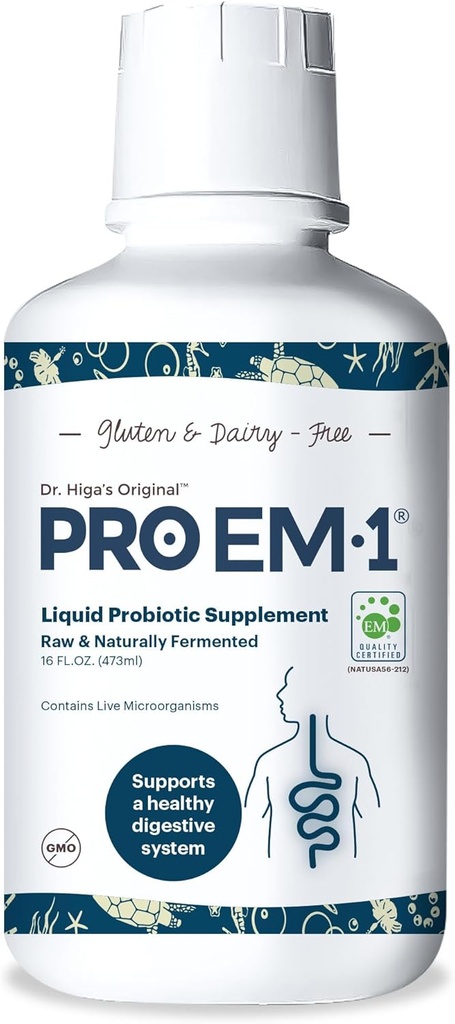 TeraGanix Organic Liquid Probiotic (30 Day Supply), Gut Health Supplement, Dr. Geformuleerd voor volwassenen & kinderen, Verbetert de immuunfunctie, spijsvertering & voeding Absorptie, 6 Mil CFU/ml (16 fl oz)