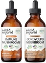 Wild & Organic Immune Mushroom Tinctuur 4 fl oz & Cordyceps Tinctuur 4 fl oz