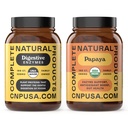 Complete Natuurlijke Producten Biologische Papaya Enzymen 100 Capsules & Digestieve Enzymen 100 Capsules Bundel