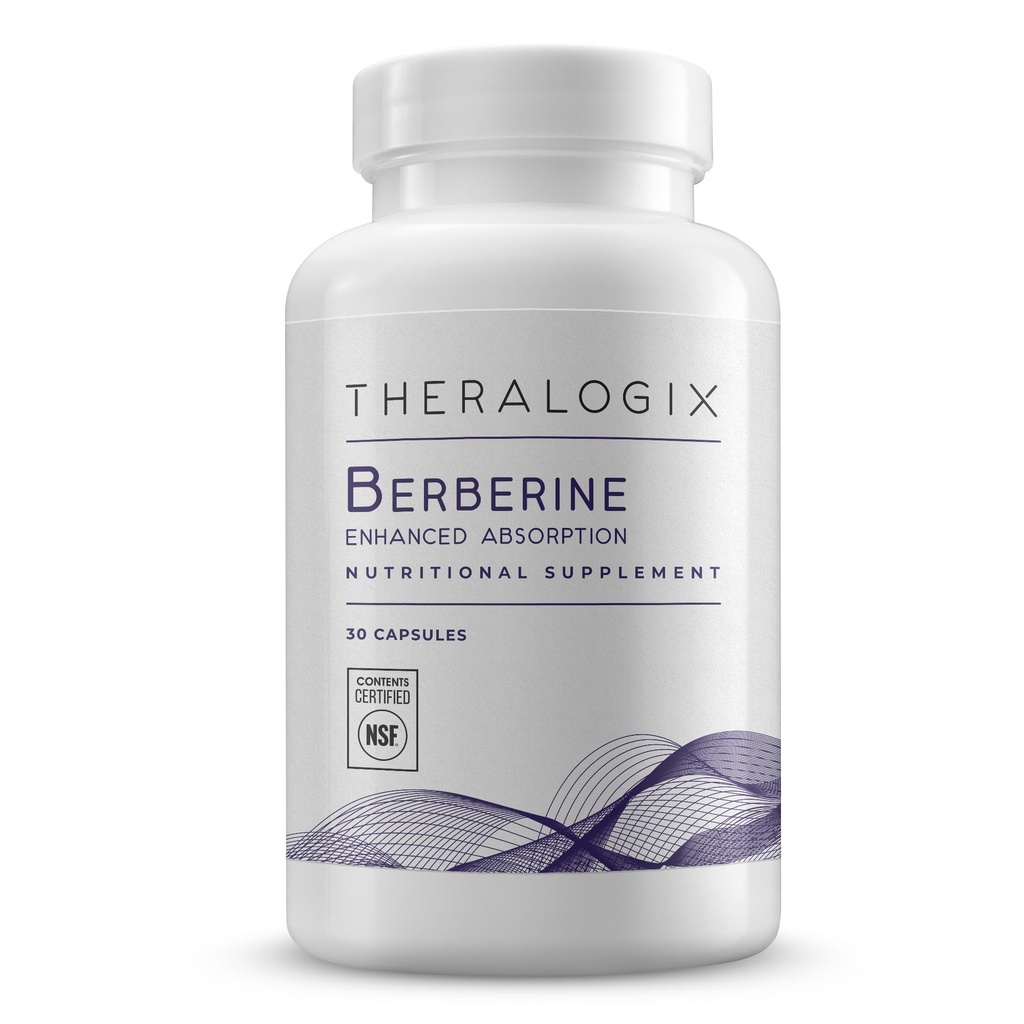 Theralogix Berberine verbeterde absorptie - 30 dagen levering - Gemaakt met Berberine Phytosome om te helpen ondersteunen gezonde stofwisseling en hormoonbalans* - NSF gecertificeerd - 30 capsules