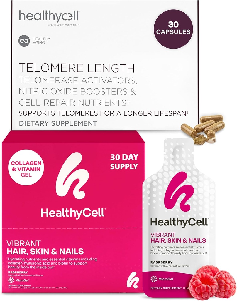 Gezonde Telomere Lengte Gezonde Veroudering + Hart & Vaat gezondheid Supplementen voor vrouwen & Mannen bundel