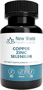 Nieuwe Wereldgezondheidsmerken Koperzink Selenium (5mg, 40mg, 200mcg) 3 in 1 Blend 