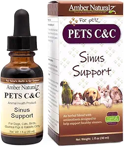 Amber NaturalZ Pet C&C Herbal Supplement voor honden, katten, vogels, Guinea Varkens, en Konijnen 