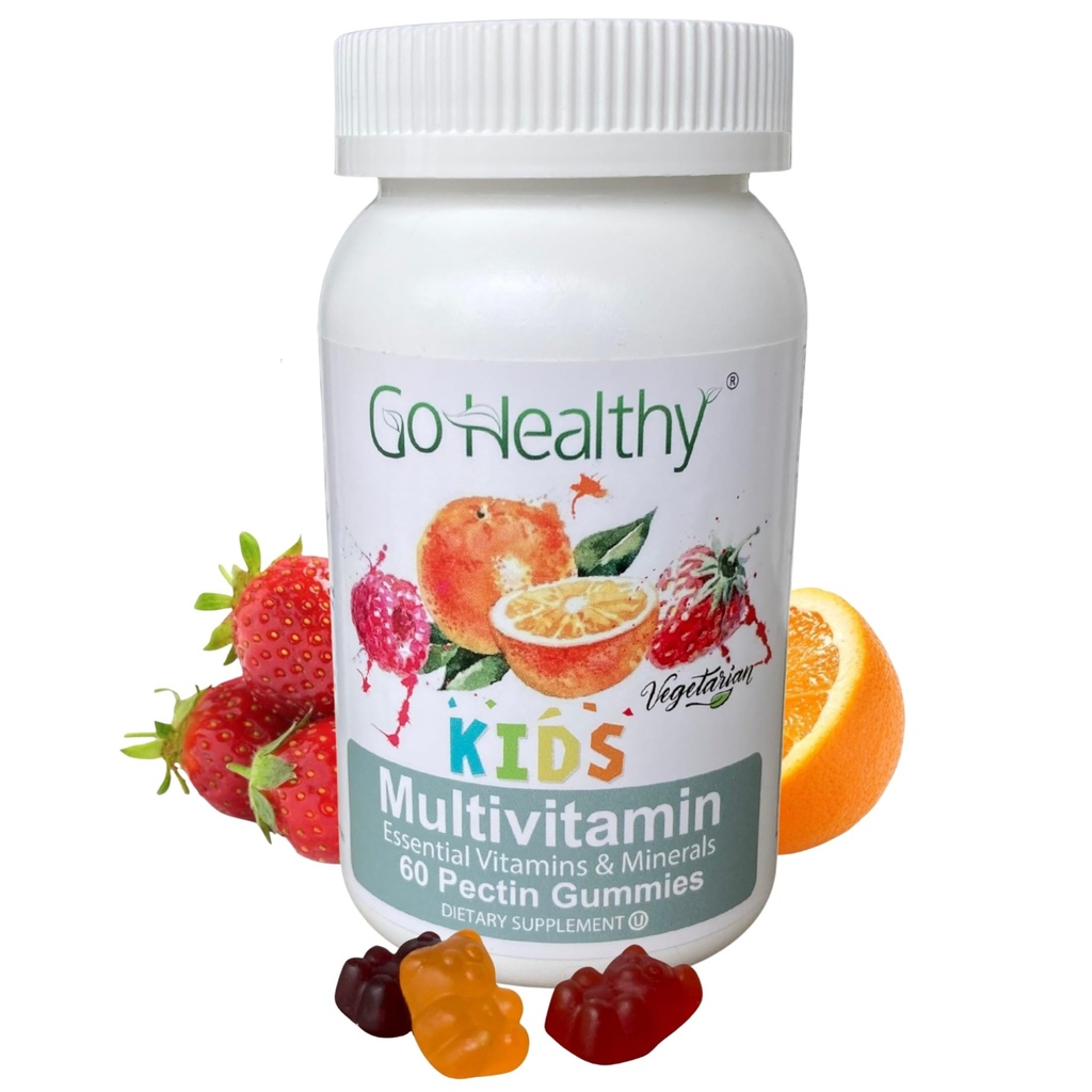 Go Gezonde kinderen Multivitamine Gummies, Immune Support, Kids Vitamine Gummies, Kosher Kid Vitamine, Halal, Non-GMO, Glutenvrije smaak Gummy - 30 porties