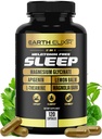 Earth Elixir 4-in-1 Slaaphulp (120 Caps) w/Apigenin 50mg, Magnesium Glycinate 200mg, L Theanine 200mg & Valeriaan wortel voor slaaphulp 300mg 