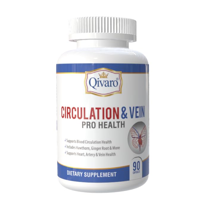 Circulatie & Vein Pro Supplement - Bevat Niacin, L-Arginine, Ginger, Cayenne Pepper, Hawthorn & Diosmin - 90 capsules