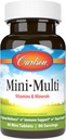 Carlson - Mini-Multi, Vitaminen en Mineralen, Immune Support & Heart Health, Optimal Wellness, 90 mini tabletten.