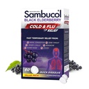 Sambucol Cold and Flu Relief Tablets - Homeopathische Koude Geneeskunde, Koude Remedie voor Volwassenen, Zwarte Vlierbes voor Verkoudheid, Zink Koude Remedie - 60 Tellen