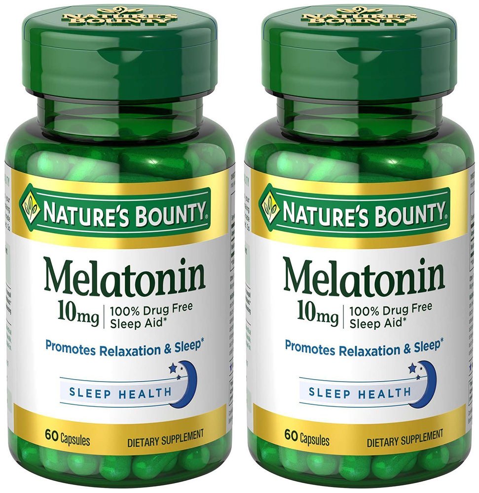 Melatonine 10 mg, 2 flessen (60 stuks)