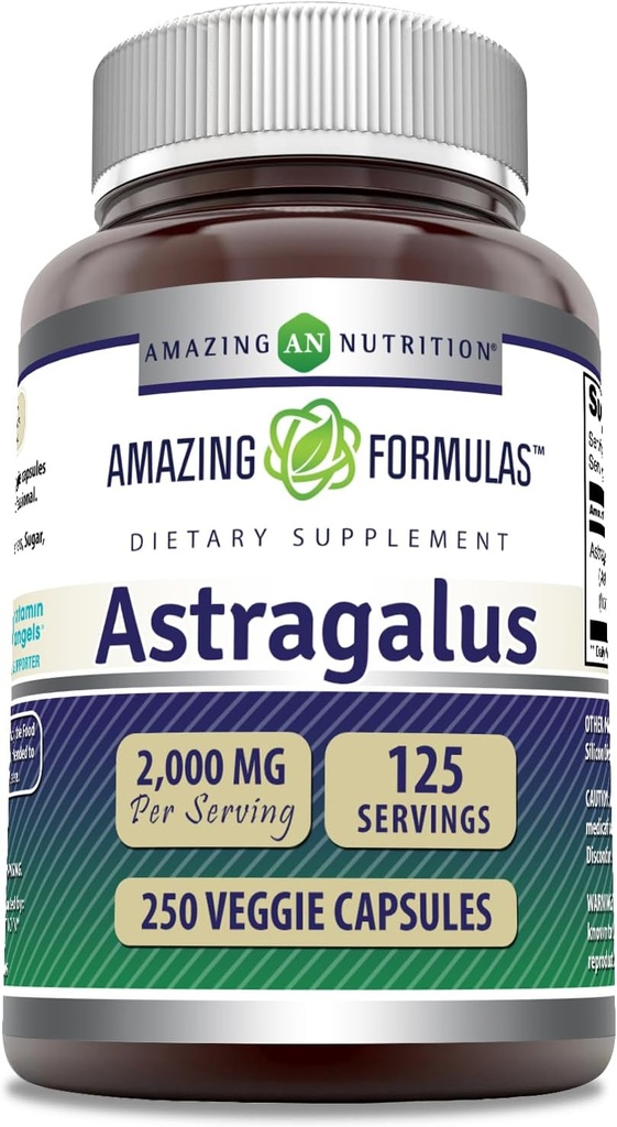 Verbazingwekkende Formules Astragalus 2000 mg Per Serving Capsules Supplement 