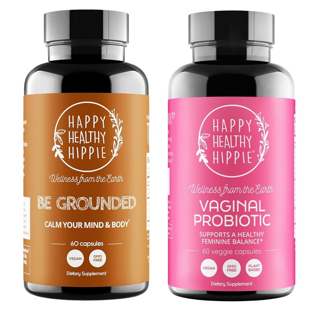 Gelukkige gezonde Hippie Vaginale Probiotica voor vrouwen & Be Grounded Stress Relief